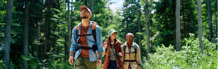 People hiking on a trail